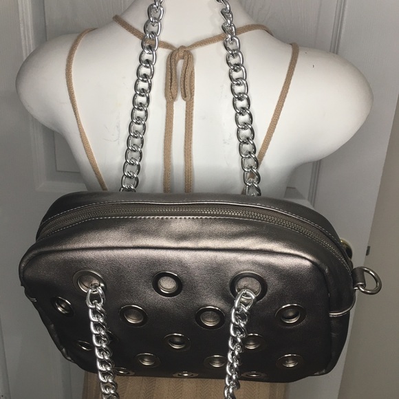 Pewter/Gray Convertible Satchel/Crossbody Bag - Picture 5 of 6
